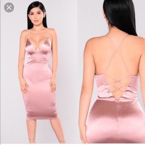 Fashion Nova Kokon Satin Dress